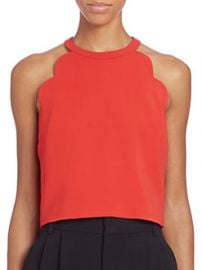 ALC - Sanger Scalloped Halter Top in Tomato at Saks Fifth Avenue