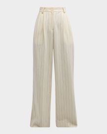 ALC Alfie Pinstripe Wide-Leg Pants at Neiman Marcus