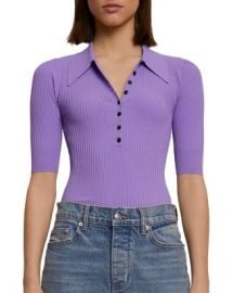 ALC Amari Ribbed Henley Top   Bloomingdales at Bloomingdales