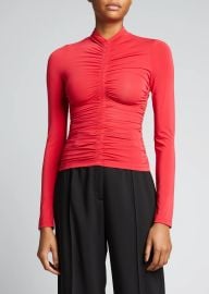 ALC Ansel Ruched Long-Sleeve Top - at Bergdorf Goodman