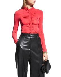 ALC Ansel Ruched Long-Sleeve Top at Neiman Marcus