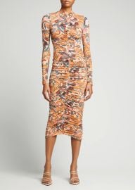 ALC Ansel Ruched Midi Dress - at Bergdorf Goodman