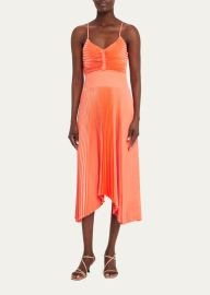 ALC Ari II Pleated V Neck Crop Top at Bergdorf Goodman