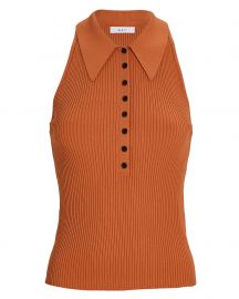 ALC Asher Rib Knit Polo Tank Top at Intermix