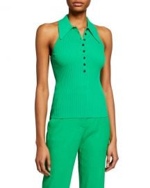 ALC Asher Ribbed Polo Top at Neiman Marcus