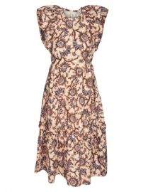 ALC Augustine Floral Midi-Dress  SaksFifthAvenue at Saks Fifth Avenue