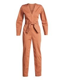 ALC Cade Twill Belted Jumpsuit at Neiman Marcus