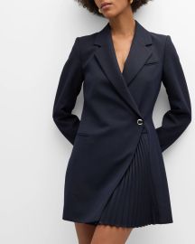 ALC Callen Pleated Blazer Mini Dress at Neiman Marcus