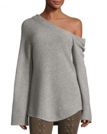 ALC Charly One-Shoulder Long-Sleeve Wool Sweater   Neiman Marcus at Neiman Marcus