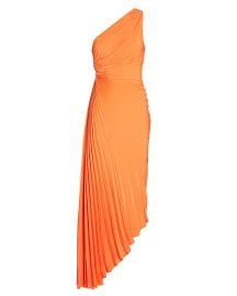 ALC Delfina One-Shoulder Plisseacute Maxi Dress reg at Intermix