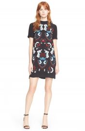 ALC Drake Print Silk T-Shirt Dress at Nordstrom