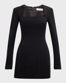 ALC Ella Seamed Square-Neck Mini Dress at Neiman Marcus