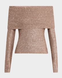 ALC Evelyn Sparkly Off-The-Shoulder Top at Neiman Marcus