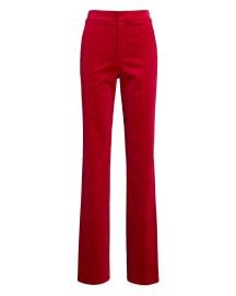 ALC Ford Velvet Straight-Leg Pants in pink reg at Intermix