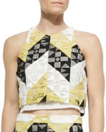 ALC Grace Sleeveless Ladder-Stitched Top at Neiman Marcus