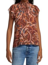 ALC Hayley Silk-Blend Top on SALE at Saks Off 5th