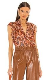 ALC Hayley Top in Ginger Combo at Revolve