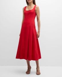 ALC Isabel Sleeveless A-Line Midi Dress at Neiman Marcus