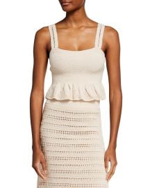 ALC Jace Knit Peplum Top at Neiman Marcus