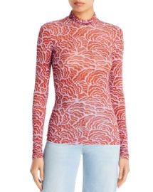 ALC James Printed Mock Neck Top Bloomingdales at Bloomingdales