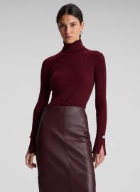 ALC Jett Cable Knit Merino Turtleneck Top ALCltdcom at A.L.C.