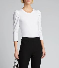 ALC Karlie Puff-Sleeve Crewneck Tee - at Bergdorf Goodman