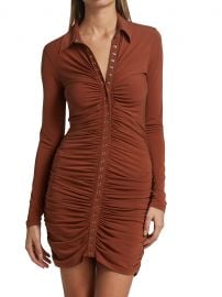 ALC Larsen Ruched Jersey Mini Dress  SaksFifthAvenue at Saks Fifth Avenue