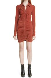 ALC Larsen Ruched Long Sleeve Minidress at Nordstrom