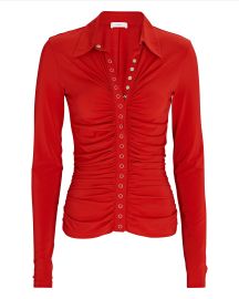 ALC Larsen Ruched Polo Top at Intermix