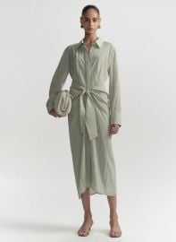 ALC Mila Washed Taffeta Midi Shirtdress ALCltdcom at A.L.C.