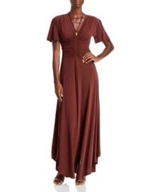 ALC Nina Beaded Tie Neck Maxi Dress Bloomingdales at Bloomingdales