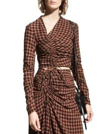 ALC Oryn Asymmetric Check Top at Neiman Marcus