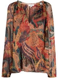 ALC Printed Silk Blouse - at Farfetch