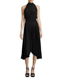 ALC Renzo Pleated Jersey Midi Dress at Neiman Marcus