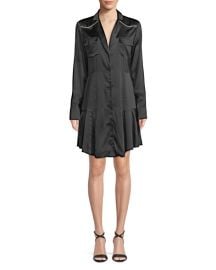 ALC Rora Silk Button-Front Shirtdress at Neiman Marcus