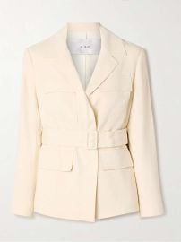 ALC Savannah belted linen-blend twill jacket NET-A-PORTER at Net a Porter