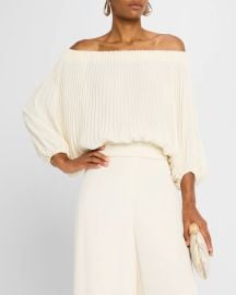 ALC Sienna Pleated Off-The-Shoulder Top at Neiman Marcus