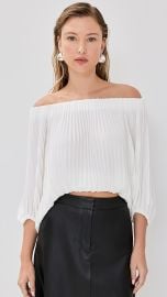 ALC Sienna Pleated Off The Shoulder Top at Shopbop