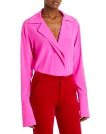 ALC Silk Blend Kinsley Notch Collar Top Bloomingdales at Bloomingdales