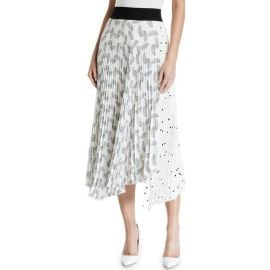 ALC Skirts Alc Grainger Print Asymmetrical Midi Skirt 6 White Poshmark at Poshmark
