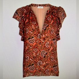 ALC Tops Alc June Ruffled Floral Chiffon Top Size 4 Poshmark at Poshmark