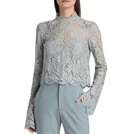 ALC Tops Alc Margot Lace Blouse Soft Blue Poshmark at Poshmark