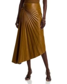 ALC Tracy Asymmetric Pleated Vegan Leather Skirt Bloomingdalex27s Women at Bloomingdales