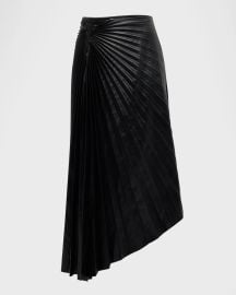 ALC Tracy Pleated High-Low Midi Skirt at Neiman Marcus