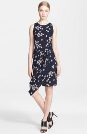 ALC and39Evaand39 Print Side Drape Silk Dress at Nordstrom