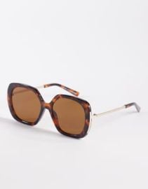 ALDO mickaela oversized oval sunglasses in tort brown at ASOS