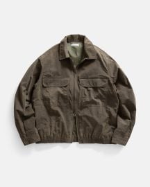 ALE FULL-ZIP BLOUSON - OLIVE BROWN WAXED NYLON 18 East at 18 East