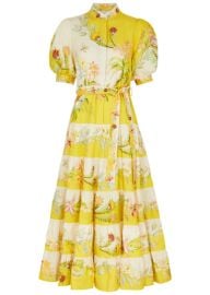 ALEMAIS Ira floral-print linen maxi dress Harvey Nichols at Harvey Nichols