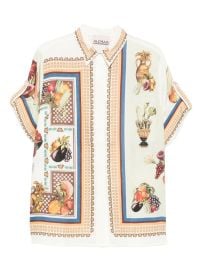 ALEMAIS Mercado fruit-print short-sleeve Shirt White at Farfetch