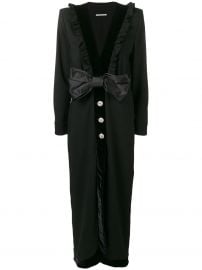 ALESSANDRA RICH BUTTONED BOW DRESS - BLACK at Farfetch